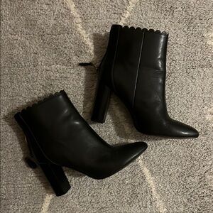 Black Leather Ankle Boots